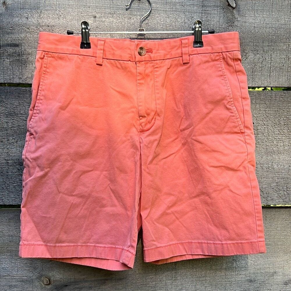 Vineyard Vines Men's Salmon Pink Classic Flat Front Breaker Chino Shorts Size 33